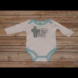 Yoga sprout long sleeve free hugs  onesie